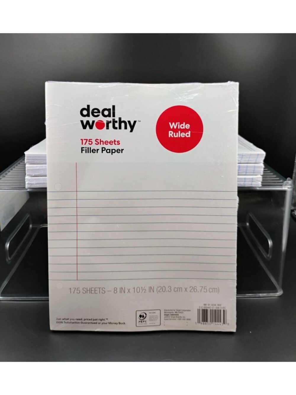 4 Pack Deal Worthy 175 Sheets Wide Ruled Filler Paper 8 X 10.5